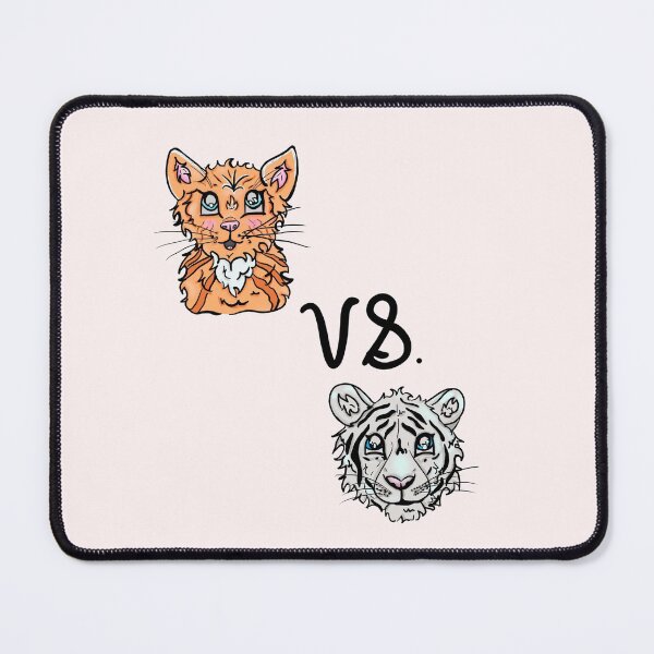 Item preview, Orange Cat Vs. White Tiger designed and sold by BioLushGraphics.