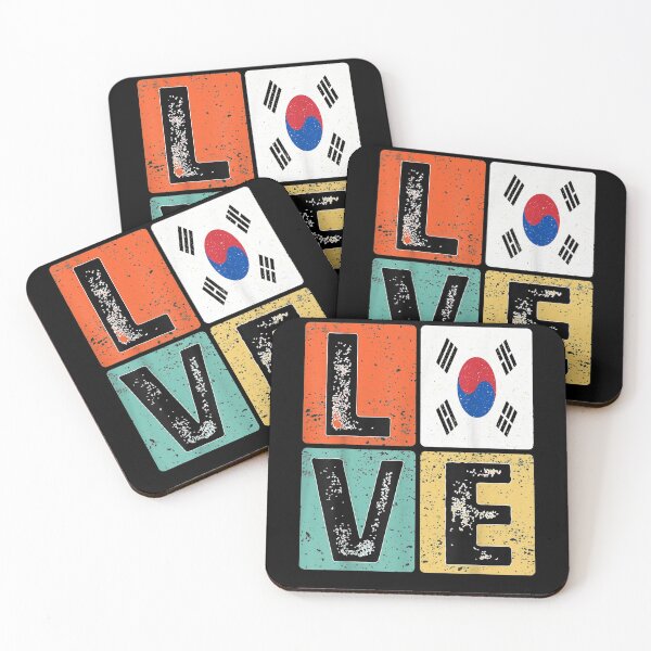 Item preview, Vintage Retro I Love South Korea Flag For South Korean Pride  designed and sold by bar0zysbertha.