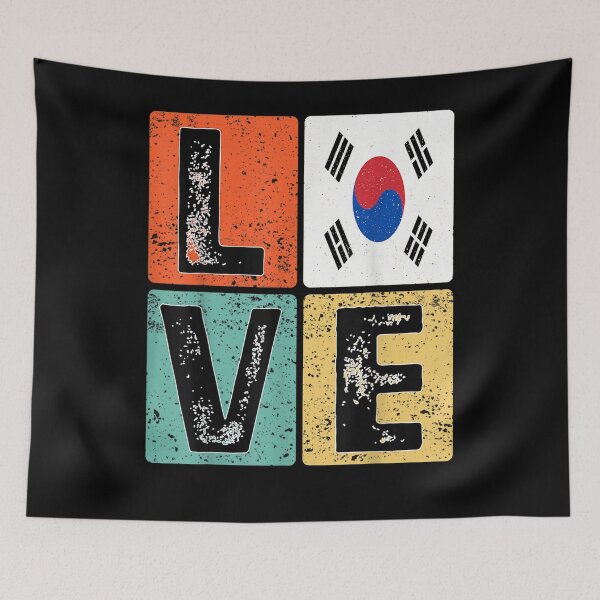 Item preview, Vintage Retro I Love South Korea Flag For South Korean Pride  designed and sold by bar0zysbertha.