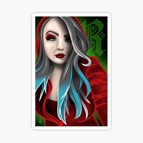 Red Riding Chola Sticker