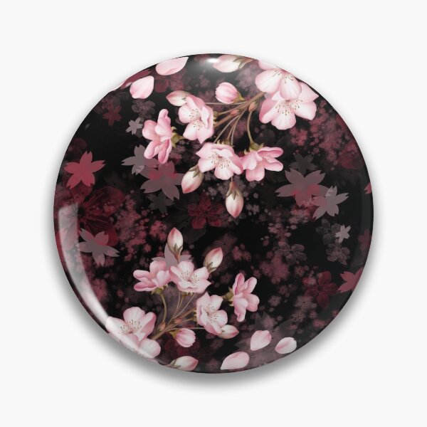 Item preview, Dusty Pink Floral Rose in deep black designed and sold by diva-design.