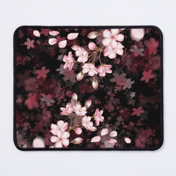 Item preview, Dusty Pink Floral Rose in deep black designed and sold by diva-design.