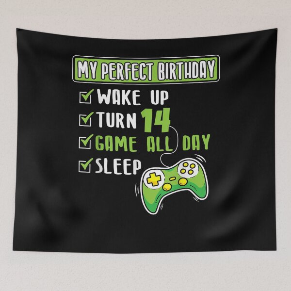 Item preview, 14 Years Old Gamer Boy 14th Perfect Birthday Party Gift  designed and sold by bar0zysbertha.