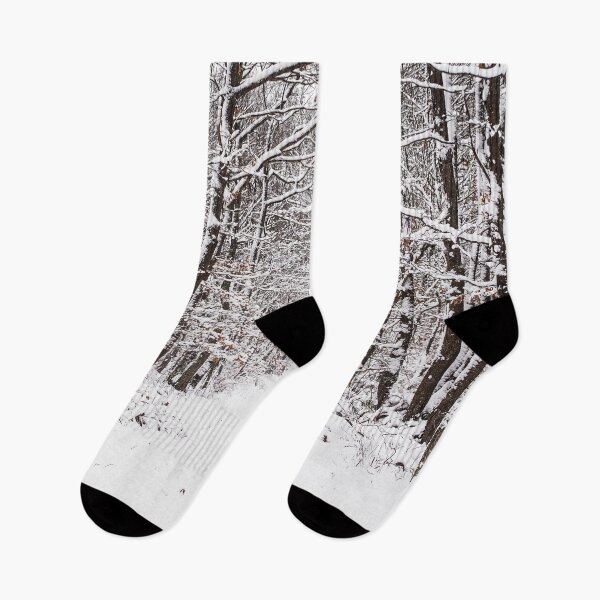 Item preview, Forest track under snow during winter holidays designed and sold by mhailittlearts.