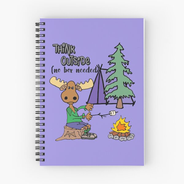 Item preview, Funny Moose Camping Think outside Pun designed and sold by Nature's Fancy.