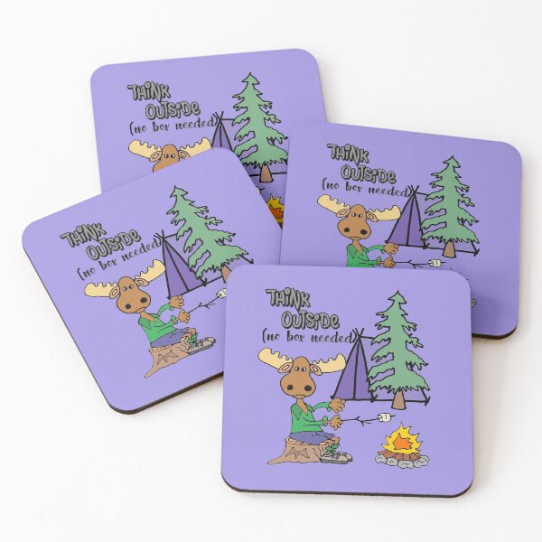 Item preview, Funny Moose Camping Think outside Pun designed and sold by Nature's Fancy.