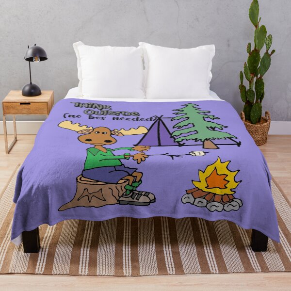 Item preview, Funny Moose Camping Think outside Pun designed and sold by Nature's Fancy.