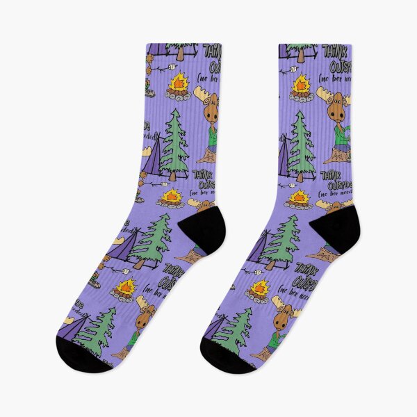 Item preview, Funny Moose Camping Think outside Pun designed and sold by Nature's Fancy.