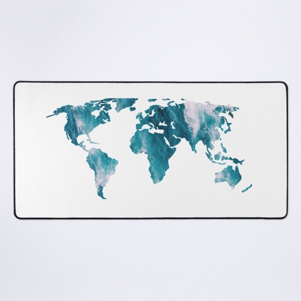 Item preview, Mapa del mundo marino azul designed and sold by NelBo.