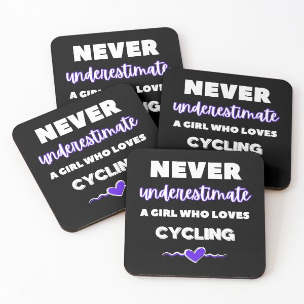 Item preview, Never underestimate a girl who loves cycling designed and sold by TheGreenGoat.