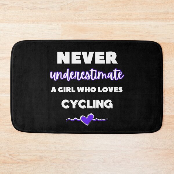 Item preview, Never underestimate a girl who loves cycling designed and sold by TheGreenGoat.