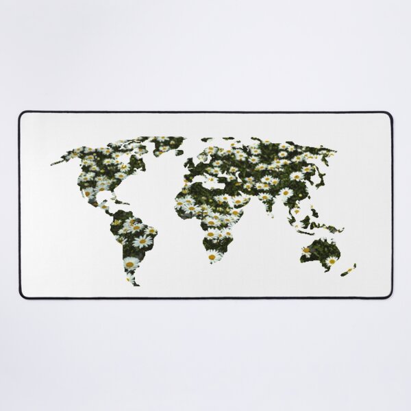 Item preview, Daisies Flowers World Map designed and sold by NelBo.