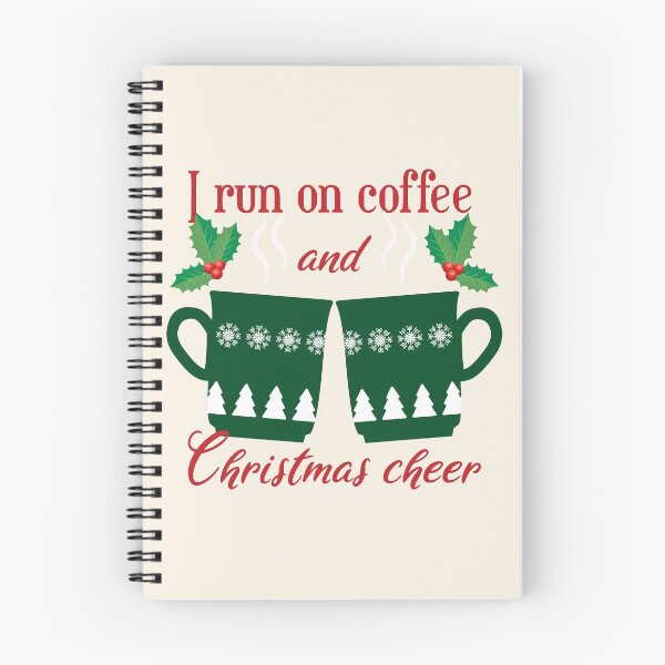 Item preview, I run on coffee and Christmas cheer - funny Christmas quotes - funny Christmas designed and sold by Alice-Elgawi.