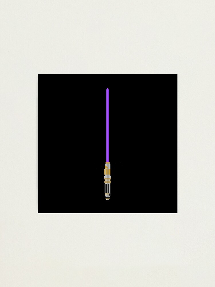 "Mace Windu's lightsaber pixel art" Photographic Print for Sale by
