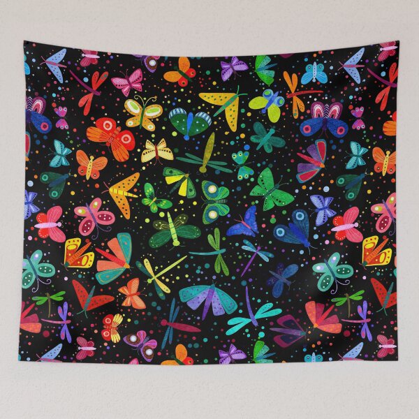 Item preview, Mariposas y libélulas de acuarela arco iris designed and sold by SamAnnDesigns.