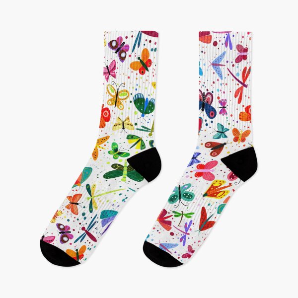Item preview, Rainbow Watercolor Butterflies Pattern designed and sold by SamAnnDesigns.