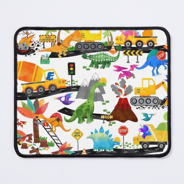 Item preview, Watercolor Dinosaur Road Crew Construction designed and sold by SamAnnDesigns.