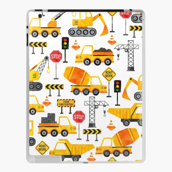 Road Work Watercolor Construction Vehicles  Poster for Sale by  SamAnnDesigns