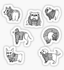 sweater dogs Sticker