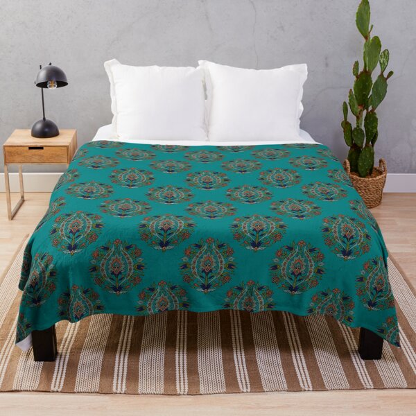 Item preview, Flower Mandela design inspired by 1920s Greek Plate - Peacock & Teal designed and sold by EcoElsa.