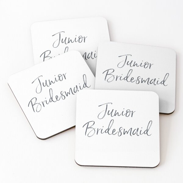 Item preview, Junior Bridesmaid - contemporary handwriting - in kids sizes too designed and sold by hardscuffle.