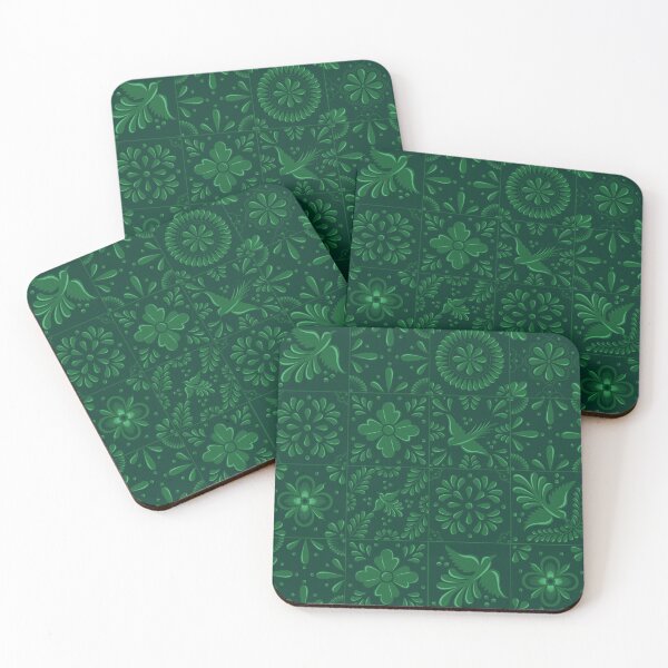 Item preview, Mexican Green Talavera Tile Pattern by Akbaly designed and sold by Akbaly.