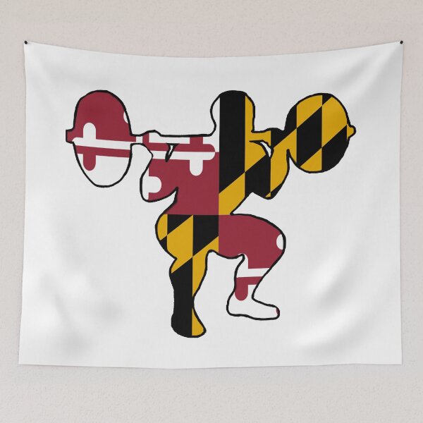 Item preview, Weightlifter Maryland Flag designed and sold by VickyGood.