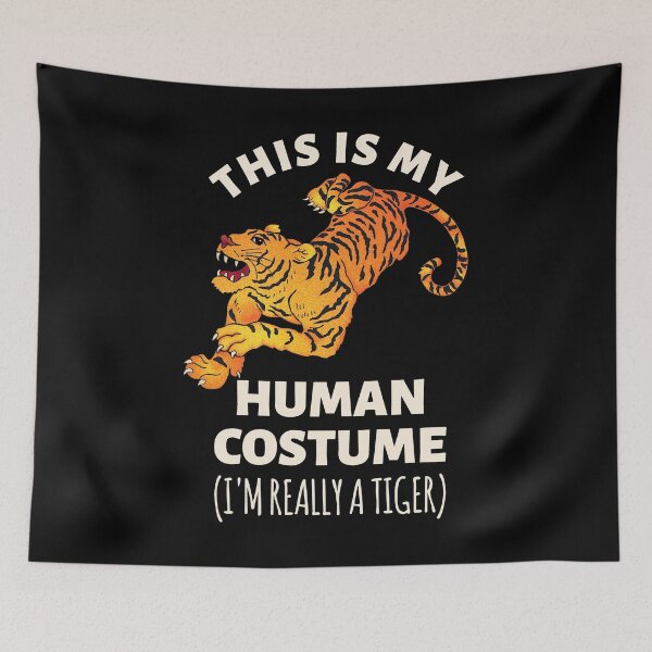 Item preview, This Is My Human Costume I’m Really A Tiger Funny Halloween designed and sold by StudioTina.