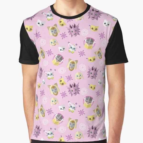 Digital Light Pattern Graphic T-Shirt