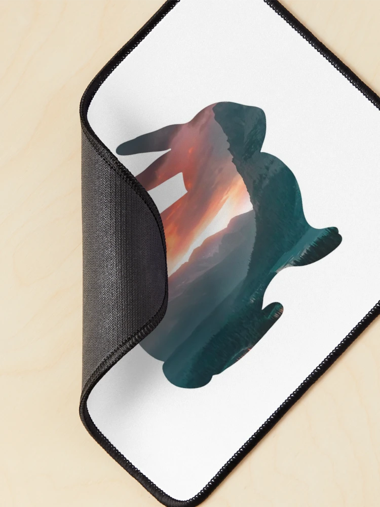 Thumbnail 2 of 5, Mouse Pad, Sunset Rabbit designed and sold by Exprime Shop.