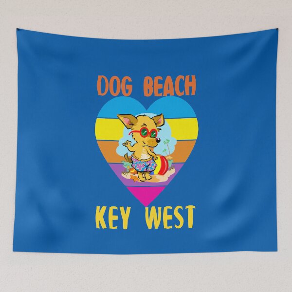 Item preview, Dog Beach Key West Florida Keys Cute Dog Rainbow Heart designed and sold by KeysTreasures.