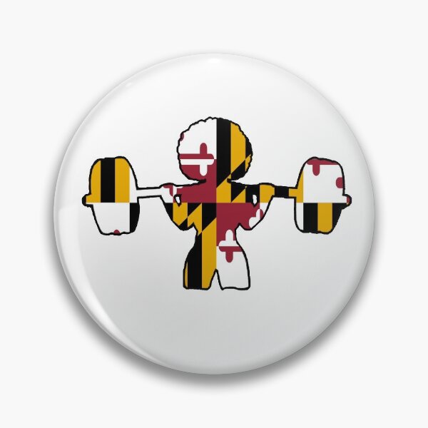 Item preview, Weightlifter Afro Woman Maryland Flag designed and sold by VickyGood.