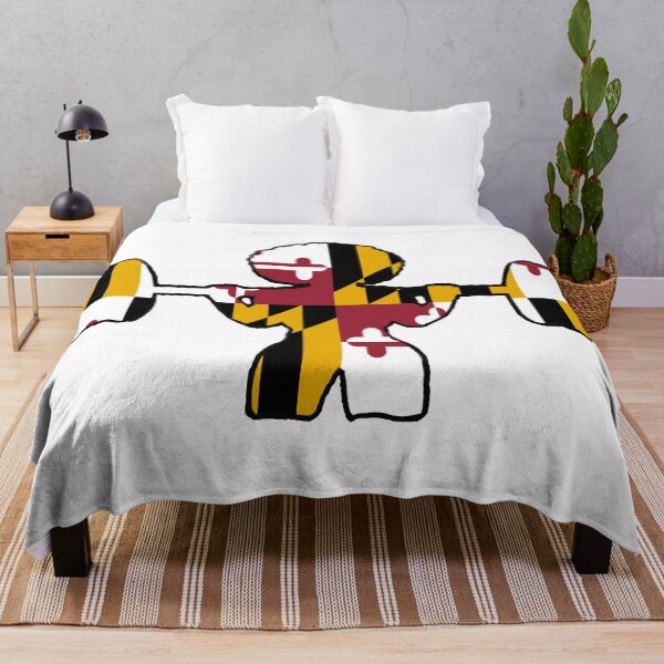 Item preview, Weightlifter Afro Woman Maryland Flag designed and sold by VickyGood.