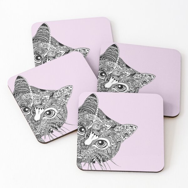 Item preview, cat zentangle designed and sold by DiviaDesigns.