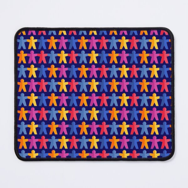 Paper People Chain Mouse Pad