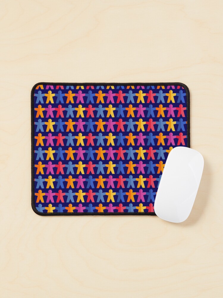 Thumbnail 1 of 5, Mouse Pad, Paper People Chain designed and sold by iconymous.