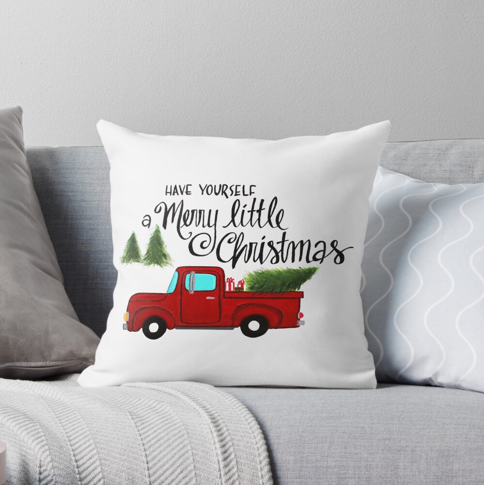 Merry Little Christmas Throw Pillow