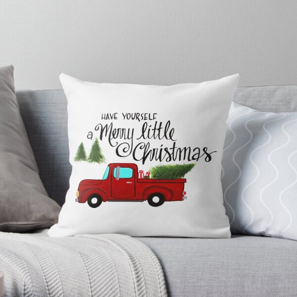 Merry Little Christmas Throw Pillow
