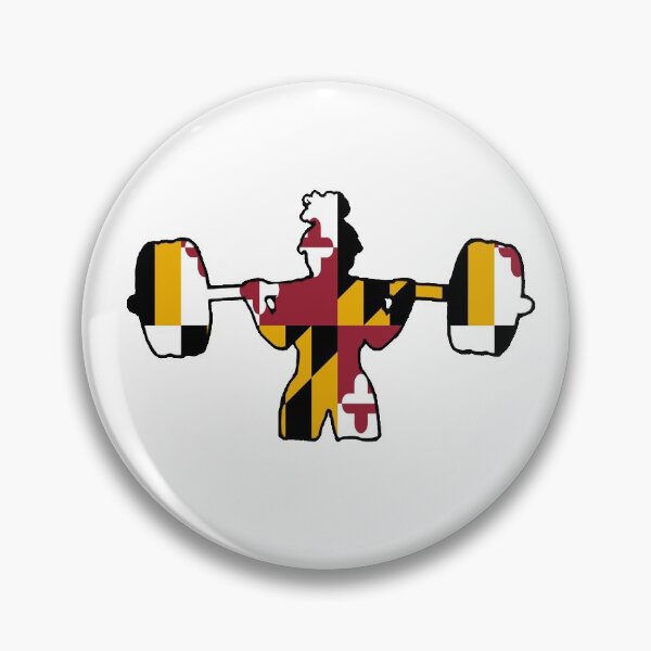Item preview, Weightlifter Bun Woman Maryland Flag designed and sold by VickyGood.