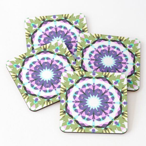 Item preview, Vibrant Green Pink Purple Tropical Star Pattern designed and sold by PatternPerfect.