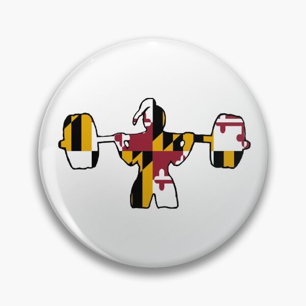 Item preview, Weightlifter Ponytail Woman Maryland Flag designed and sold by VickyGood.