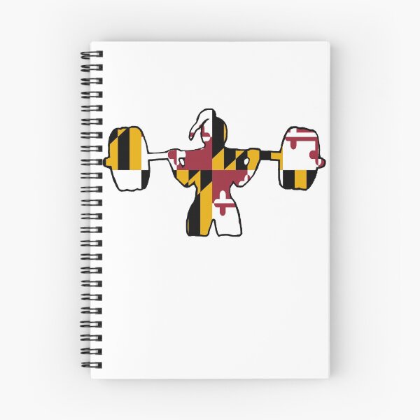 Item preview, Weightlifter Ponytail Woman Maryland Flag designed and sold by VickyGood.