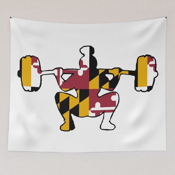 Item preview, Squat Woman Maryland Flag designed and sold by VickyGood.
