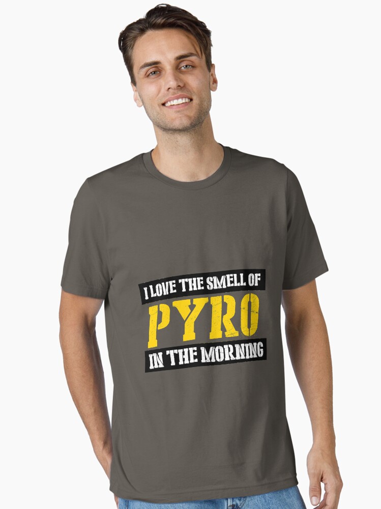 Thumbnail 1 of 7, Essential T-Shirt, I love the smell of pyro in the morning designed and sold by mousehawk.