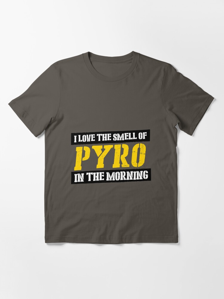 Thumbnail 3 of 7, Essential T-Shirt, I love the smell of pyro in the morning designed and sold by mousehawk.
