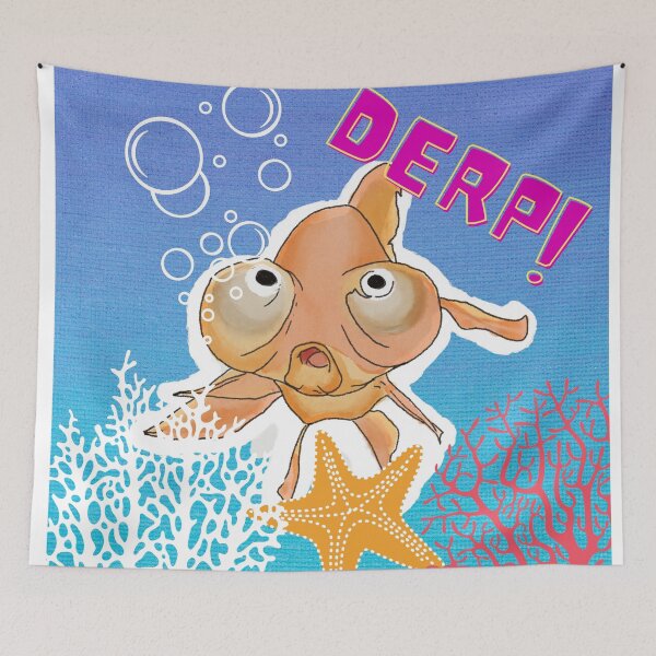 Item preview, A Derpy Fish - Goldfish - Derp designed and sold by BunnyBizarre.