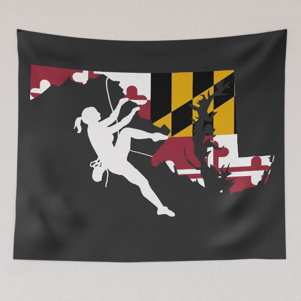 Item preview, Rock Climber Ponytail Woman Maryland Flag designed and sold by VickyGood.
