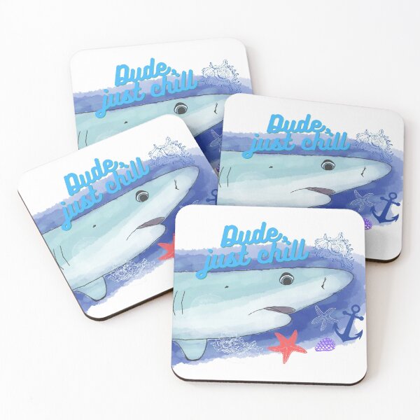Item preview, Shark - Dude Just Chill designed and sold by BunnyBizarre.