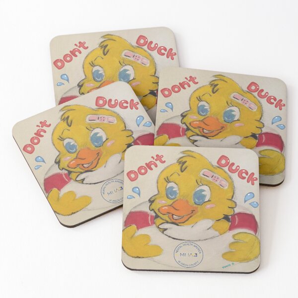 Don't Duck Mental Health America Coasters (Set of 4)
