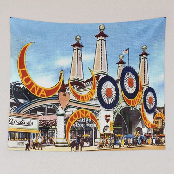 Item preview, Luna Park postcard, Coney Island NY, Vintage Amusement Park, Seaside Amusement Park, Ocean, Beach, Historic Postcard, Tom Keys designed and sold by Nostrathomas66.